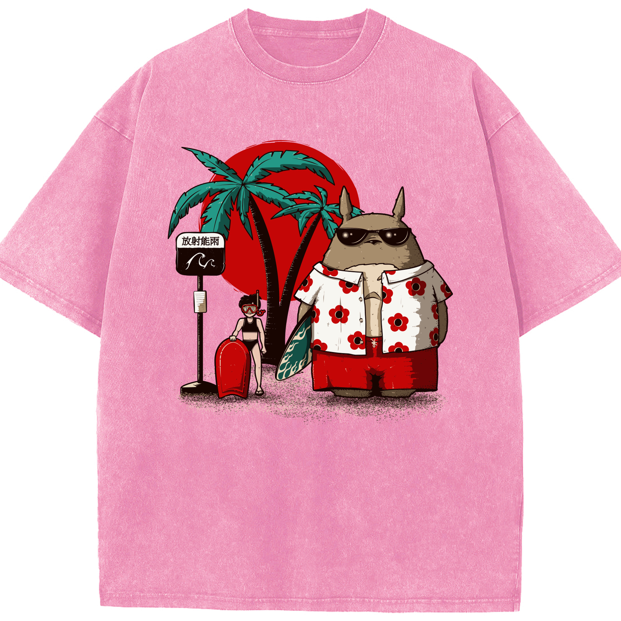 （画像用） となりのトトロ 草壁メイ 草壁サツキ My Neighbor Totoro Satsuki Kusakabe Mei Kusakabe 綿100% ヴィンテージ風 半袖Tシャツ（フロントプリント）
